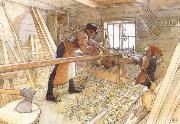 Carl Larsson, In the Carpenter Shop